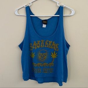 Blue Dark Seas Cropped Tank